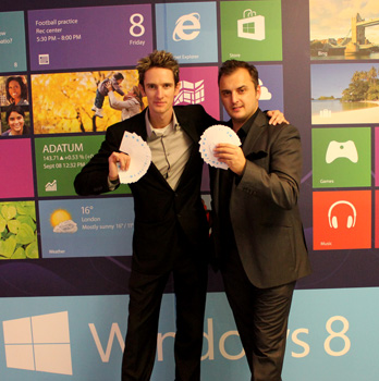 Close up Magicians launch Windows 8 for Microsoft
